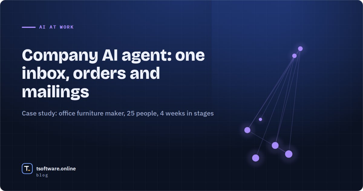 Cover: Company agent, one inbox, orders and mailings
