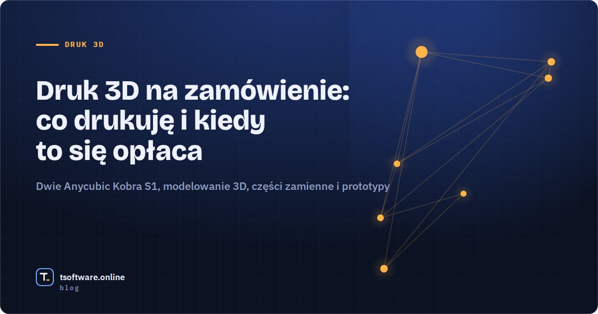 Okładka: Druk 3D na zamówienie, co drukuję i kiedy to się opłaca